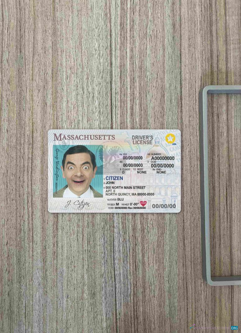 Download USA Massachusetts DL photolook FRONT Photoshop template